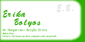 erika bolyos business card