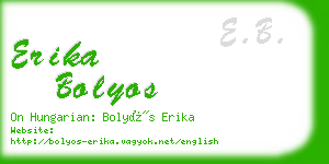 erika bolyos business card